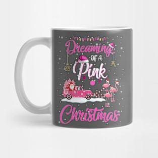 Dreaming Of A Pink Christmas Cute Pink Christmas Flamingos Mug